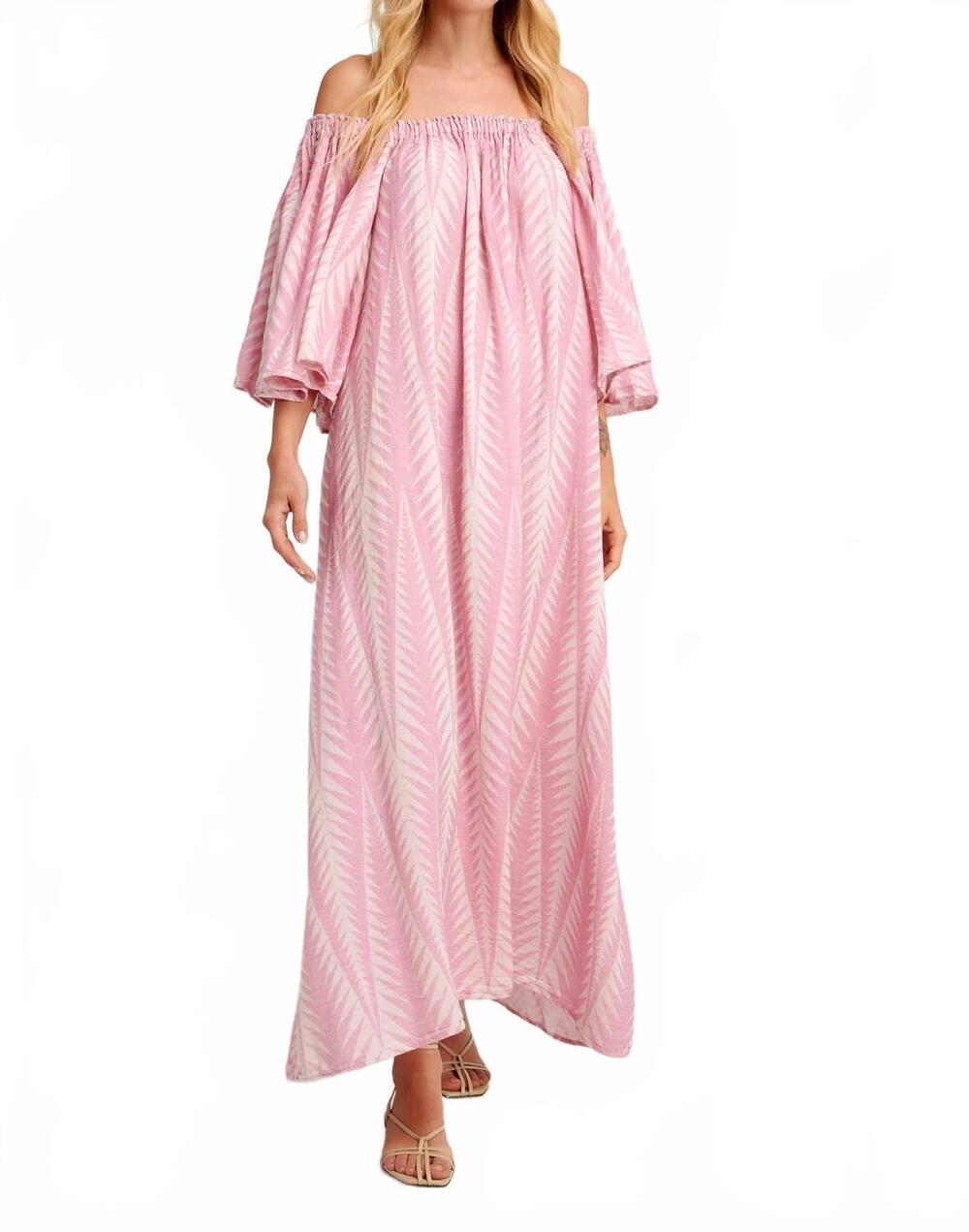 NEW PEARL AND CAVIAR finikas maxi dress in pink